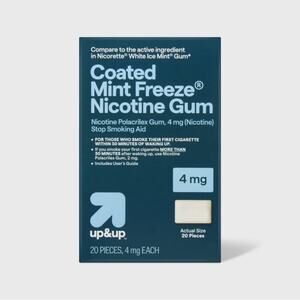 4mg Coated Nicotine Gum Stop Smoking Aid -
Mint Freeze -‎ 20ct - up&up™